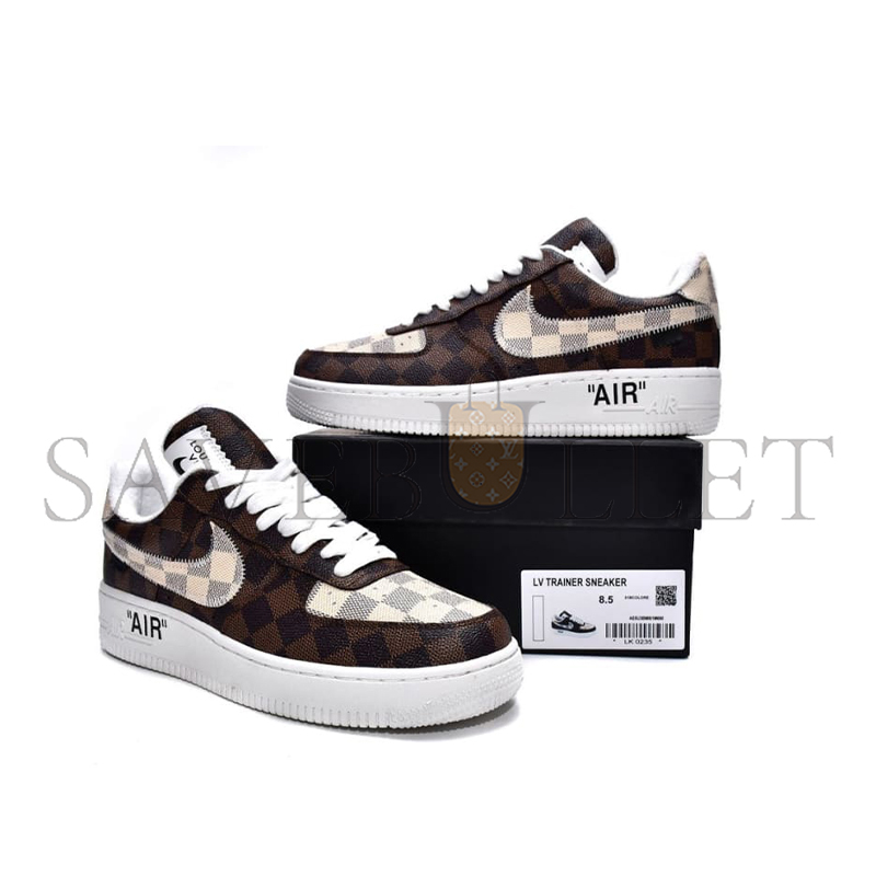 NIKE X LOUIS VUITTON TRAINER SNEAKER AIR FORCE 1 CHOCOLATE 